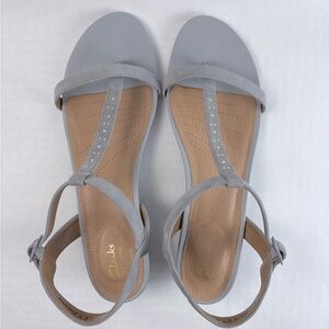 Clarks Artisan Women's Suede Wedge Sandals size 12